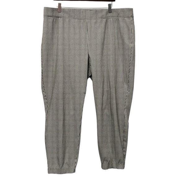 Talbots Ankle Skinny Women Pull‎ On Pants Gingham Checkered Stretch Business 20W - Picture 1 of 8